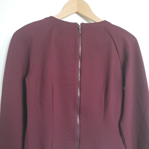 A. Moss Burgundy Leather Embellished Top - Picture 3 of 7